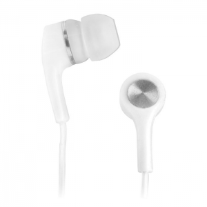 Fülhallgató, MP3 / MP4 Lejátszókhoz, 3,5 mm, Mini Jack-el rendelkező készülékekhez, fehér, MEGApro