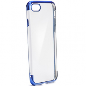 Apple iPhone 11 Pro Max, Szilikon tok, Electro Plating, átlátszó/kék