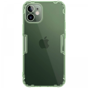 Apple iPhone 12 Mini, Szilikon tok, Nillkin Nature, ultravékony, zöld
