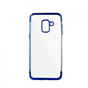Xiaomi Redmi Note 8 Pro, Szilikon tok, Electro Plating, átlátszó/kék