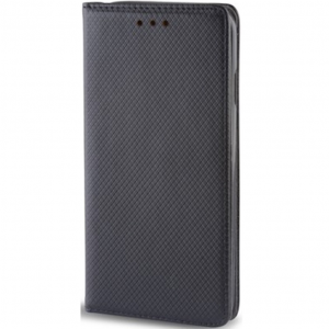 Huawei Y6p, Oldalra nyíló tok, stand, Smart Magnet, fekete