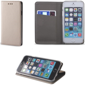Samsung Galaxy S20 / S20 5G SM-G980 / G981, Oldalra nyíló tok, stand, Smart Magnet, arany