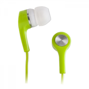 Fülhallgató, MP3 / MP4 Lejátszókhoz, 3,5 mm, Mini Jack el rendelkező készülékekhez, zöld, MEGApro
