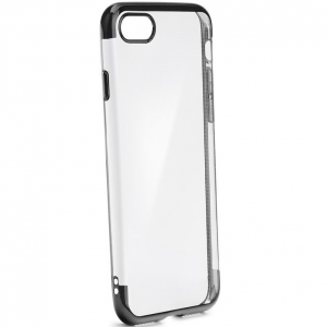 Apple iPhone 11 Pro, Szilikon tok, Electro Plating, átlátszó/fekete