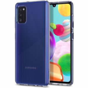 Samsung Galaxy A41 SM-A415F, Szilikon tok, Spigen Liquid Crystal, átlátszó