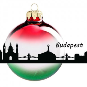 Budapest piros/fehér/zöld 8cm – Karácsonyfadísz