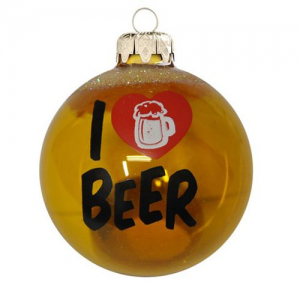 I love beer felirat 8cm – Karácsonyfadísz