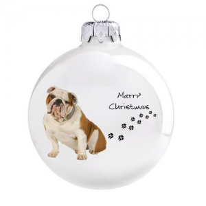 Angol bulldog – Karácsonyfadísz