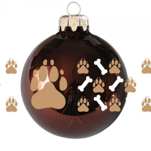 Kutya mancs sorminta fényes gesztenye 8cm – Karácsonyfadísz