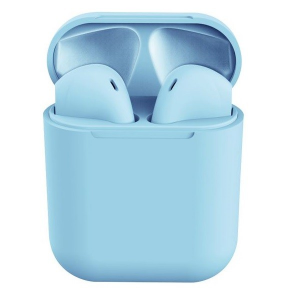 Bluetooth sztereó fülhallgató, v5.0, TWS, töltőtok, iNPods 12, matt, világoskék