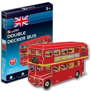 3D puzzle mini Double Decker busz 66 db-os CubicFun