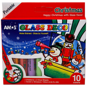Üvegfesték szett karácsonyi 10 db-os Amos