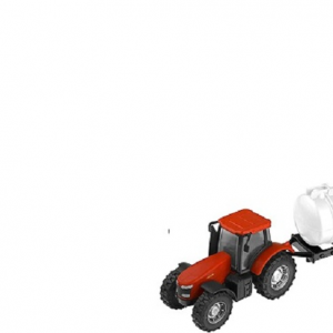 Traktor utánfutóval – piros tejszállító Teamsterz