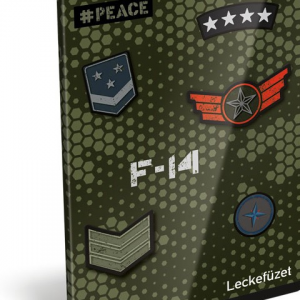 Military tűzött füzet A/5, 32 lap leckefüzet, #Peace Pixel