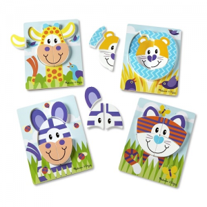 Melissa & Doug Bébi és tipegő fajátékok, Óriás puzzle, szafari