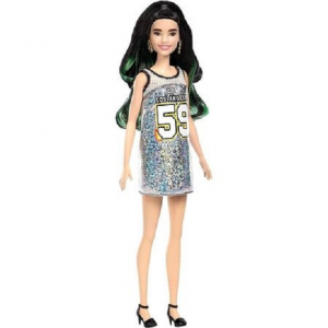 Barbie Fashionista barátnők – Barbie csillogós ruhában FXL50