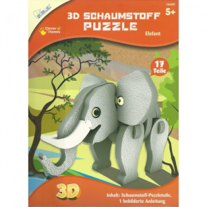 3D puzzle Elefánt 17 db-os 156007 Mammut