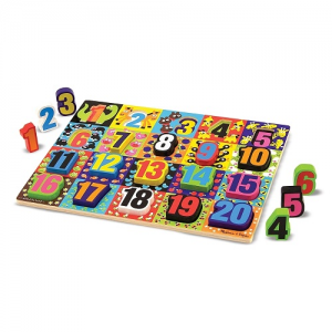 M&D, FA KÉSZSÉGFEJLESZTŐ JÁTÉK, ÓRIÁS PUZZLE, SZÁMOK