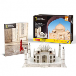 3D puzzle Taj Mahal Nat. Geo. Fotóalbummal (87 db-os)
