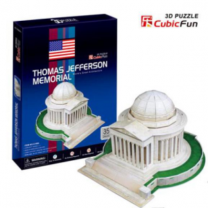 3D Puzzle közepes méret Thomas Jefferson Memorial 35 db-os CubicFun