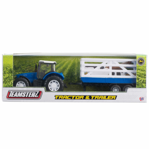 Traktor utánfutóval – kék tehénszállító Teamsterz