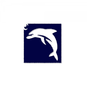 Testfestő sablon Delfin 5×5 cm Csillámtetoválás