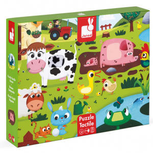 Tapintós puzzle –  farm állatok  – 20 darabos 02772 Janod