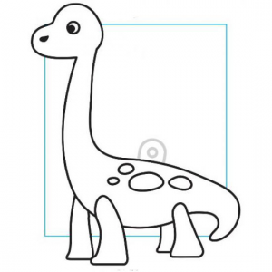 Kifesthető műanyag kép S-es méret – Brachiosaurus