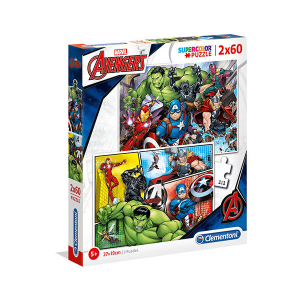 2X60 DB-OS SUPERCOLOR PUZZLE – Marvel Avengers Clementoni