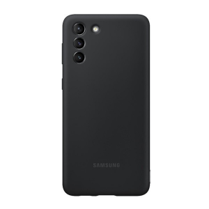Samsung Galaxy S21 Plus 5G SM-G996, Szilikon tok, fekete, gyári