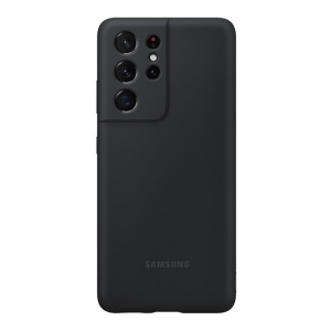 Samsung Galaxy S21 Ultra 5G SM-G998, Szilikon tok, fekete, gyári