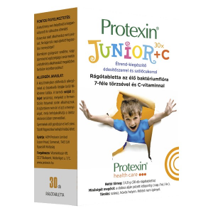 Protexin Junior + C az élő baktériumflóra 7 féle törzsével (30 db rágótabletta)