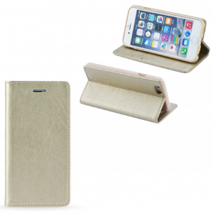 Apple iPhone 7 / 8 / SE (2020), Oldalra nyíló tok, stand, Magnet Book, arany