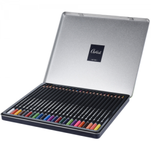 Artist 24 db-os színes ceruza készlet, fém dobozban