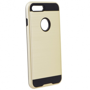Apple iPhone 7 Plus, Műanyag hátlap védőtok, ütésálló, Forcell Panzer Moto Case, arany