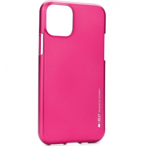 Apple iPhone 12 Pro Max, Szilikon tok, Mercury i-Jelly, matt hatású, pink