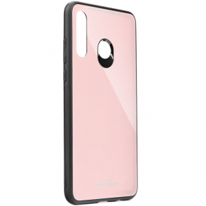 Apple iPhone 12 Pro Max, Szilikon védőkeret, üveg hátlap, Glass Case, rózsaszín
