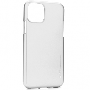 Apple iPhone 12 Mini, Szilikon tok, Mercury i-Jelly, matt hatású, ezüst