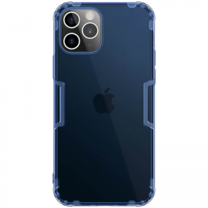 Apple iPhone 12 Pro Max, Szilikon tok, Nillkin Nature, ultravékony, kék