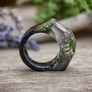 Intarzia öntött műgyanta gyűrű
