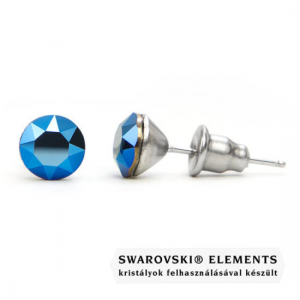 Jazzy metál kék Swarovski® kristályos fülbevaló – Metallic Blue