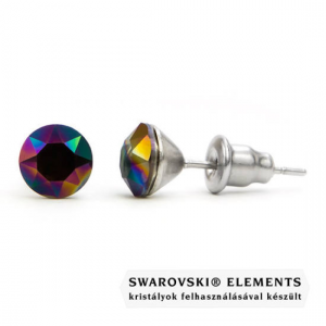 Jazzy színes Swarovski® kristályos fülbevaló – Rainbow Dark